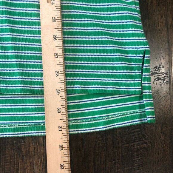 Vintage 90s Ralph Lauren Polo Jeans Mens XL USA Flag Weathered Pique Shirt Green - Picture 8 of 12